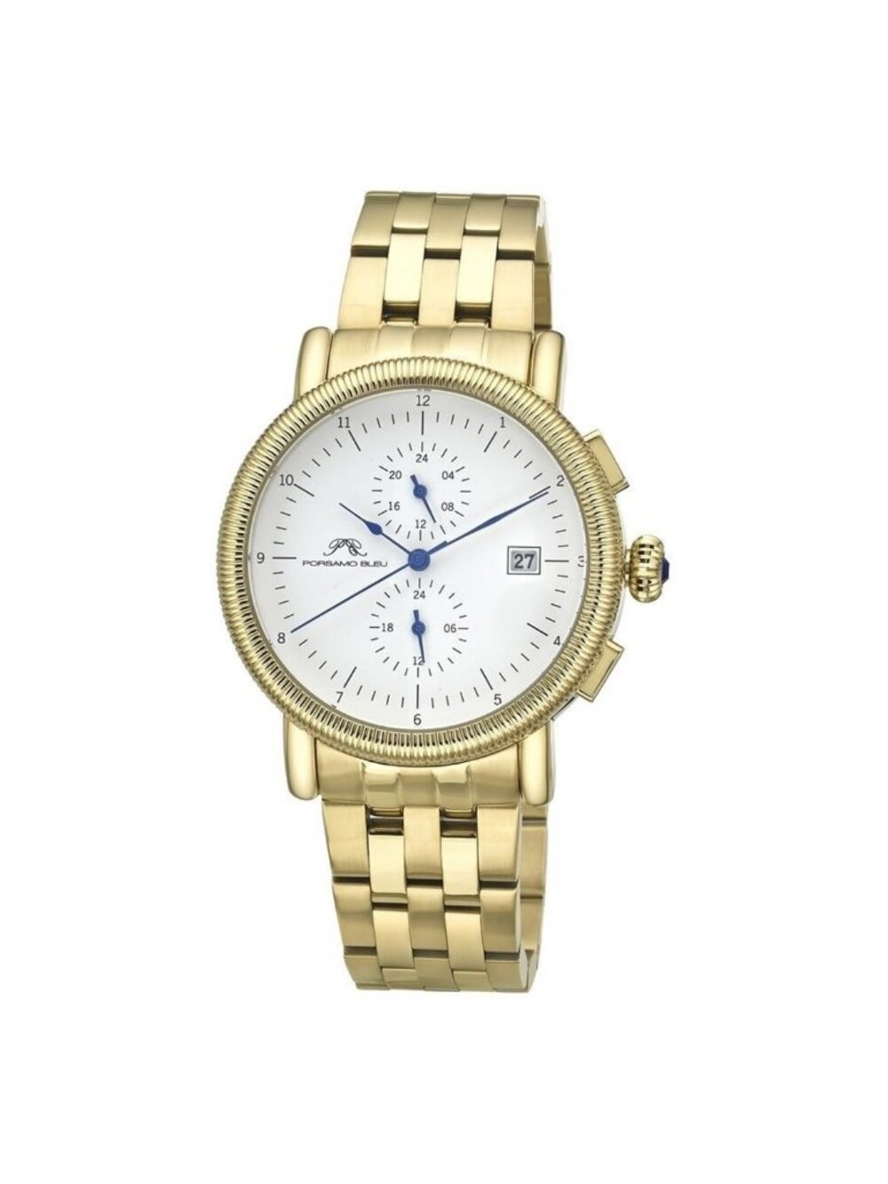 NWT Porsamo Bleu Valor Chronograph White Dial Men's Watch